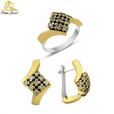 Gümüş Otantik Taşlı Set